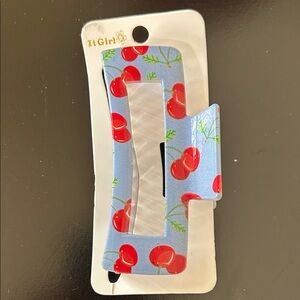 Blue Cherry Large Hair Claw Clip New